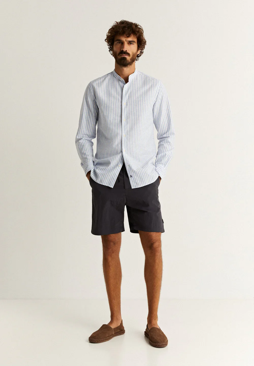 Camisa Abbot Mao Light Blue Stripes 39 - Image 2