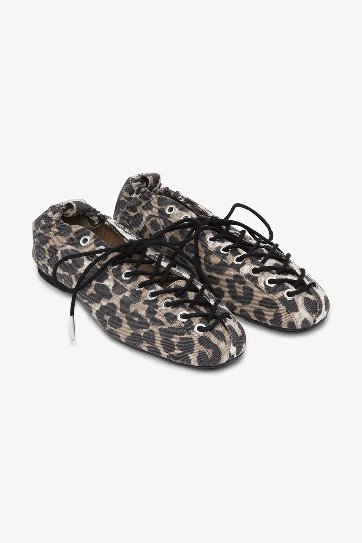 Ballerina Denim Print Lace Up - Image 2