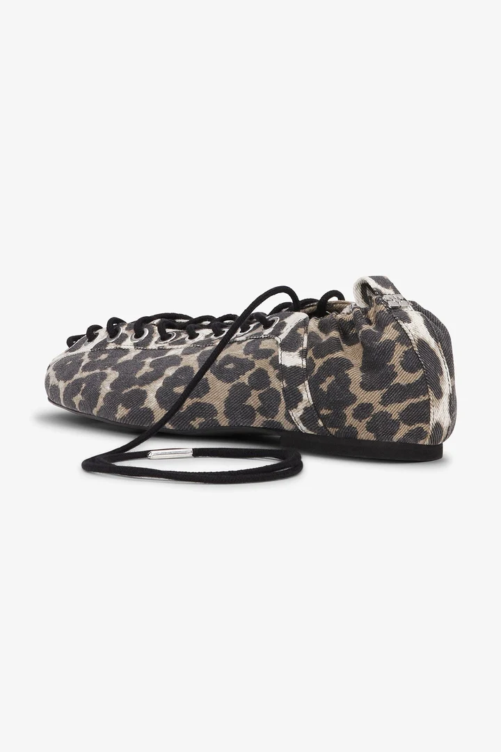 Ballerina Denim Print Lace Up - Image 3
