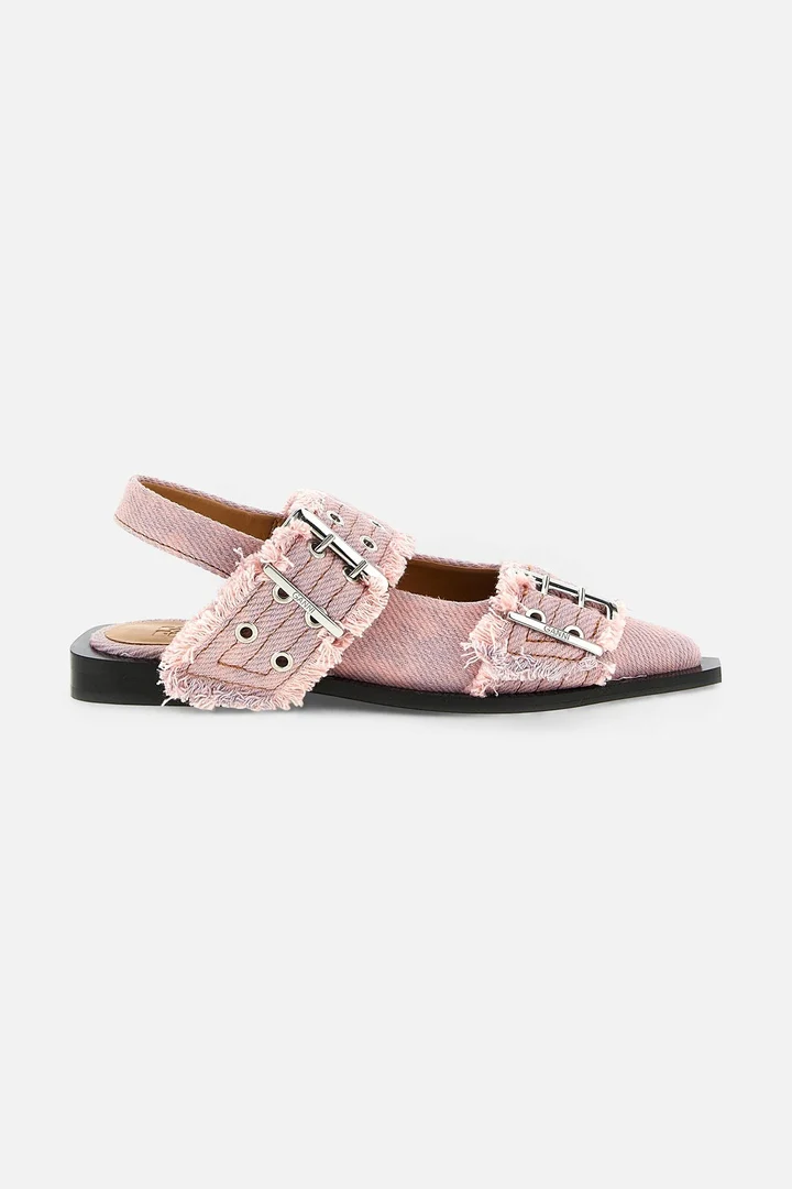 Ballerina Feminine Buckle Fringed Denim