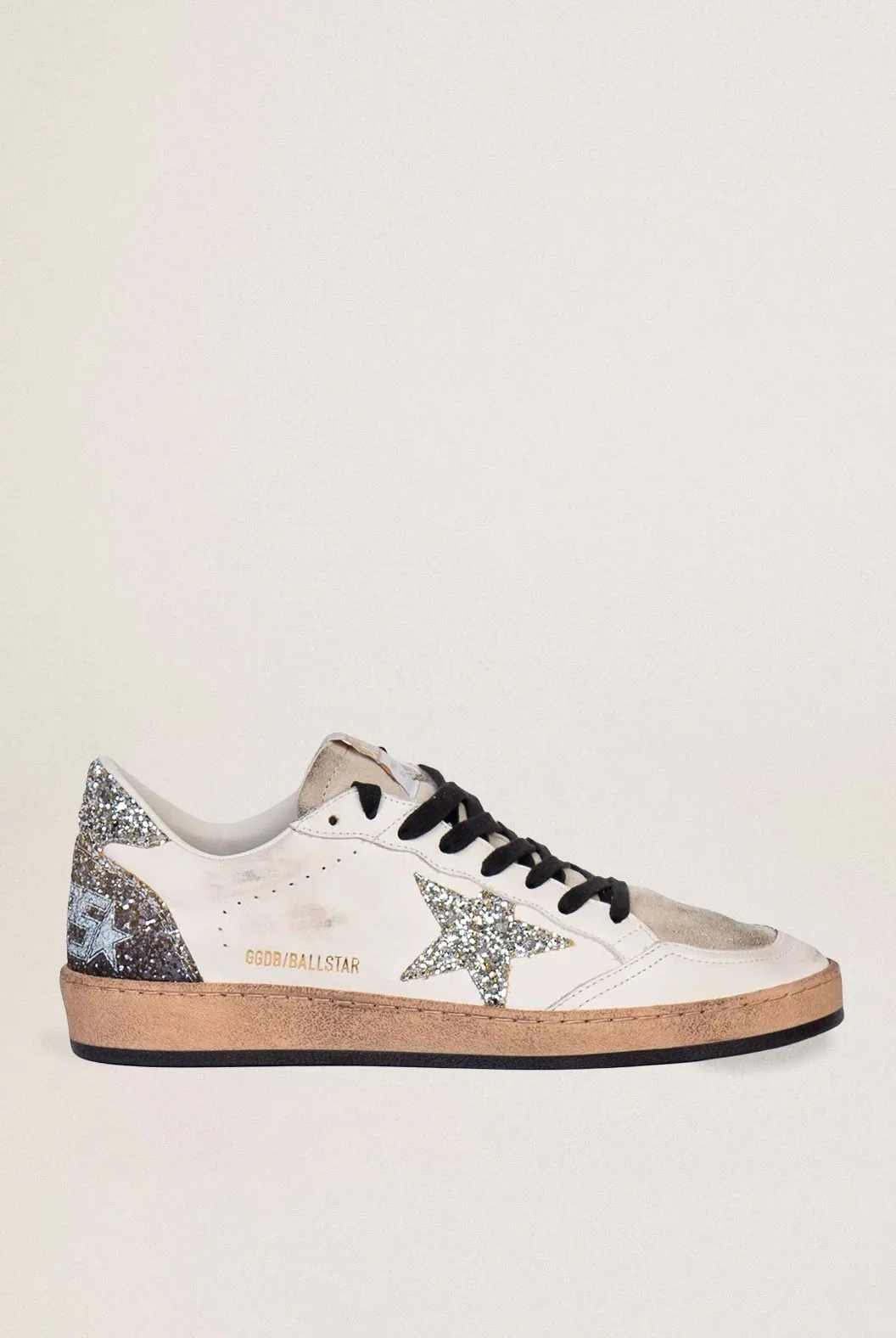 Tenis Golden Goose Ballstar  Star Heel Glitter Mujer