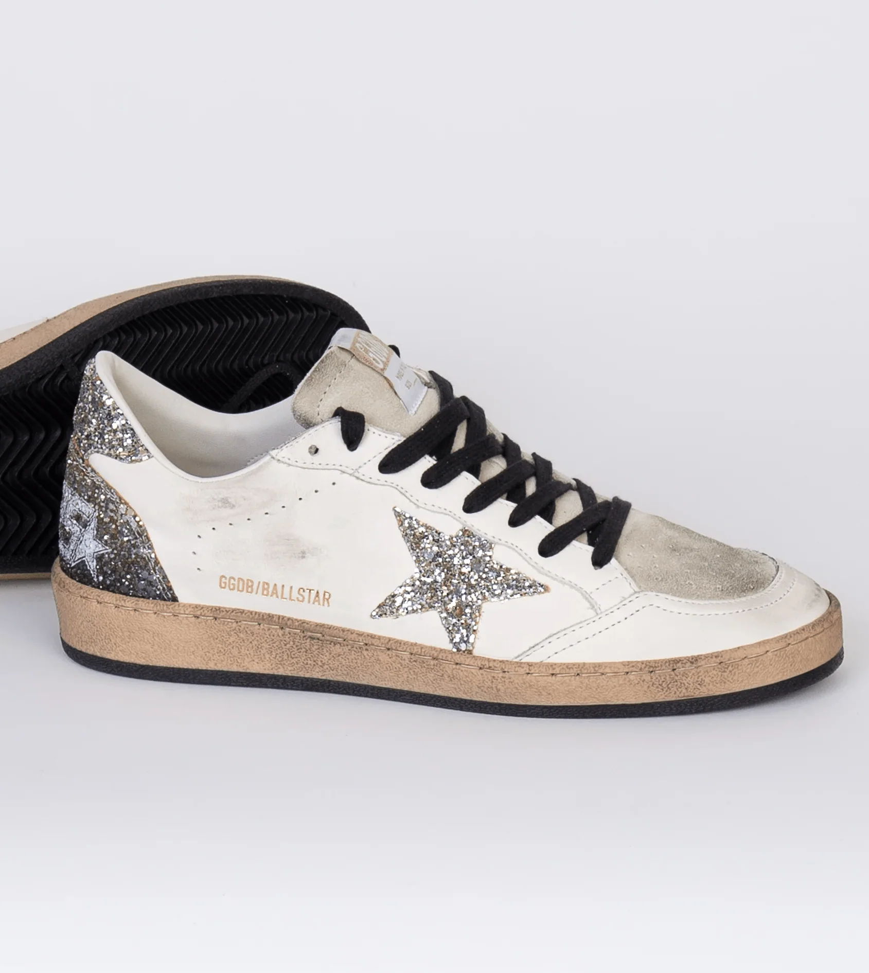 Tenis Golden Goose Ballstar  Star Heel Glitter Mujer - Image 3