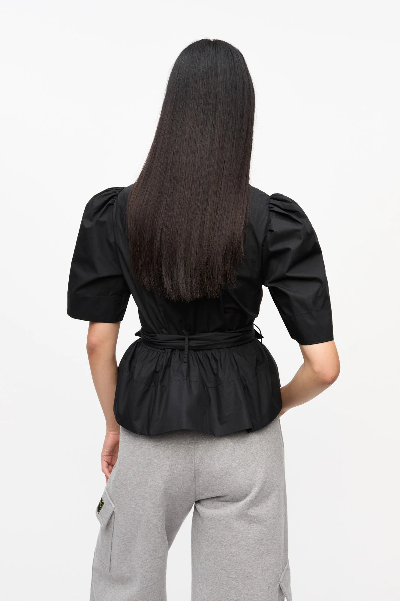 Blusa Washed Stretch Cotton Tie Strap - Image 6