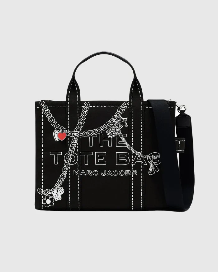 The Trompe L'Oeil Charm Canvas Medium Tote Bag - Image 2