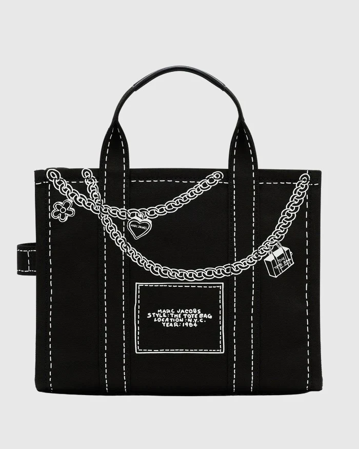 The Trompe L'Oeil Charm Canvas Medium Tote Bag - Image 3