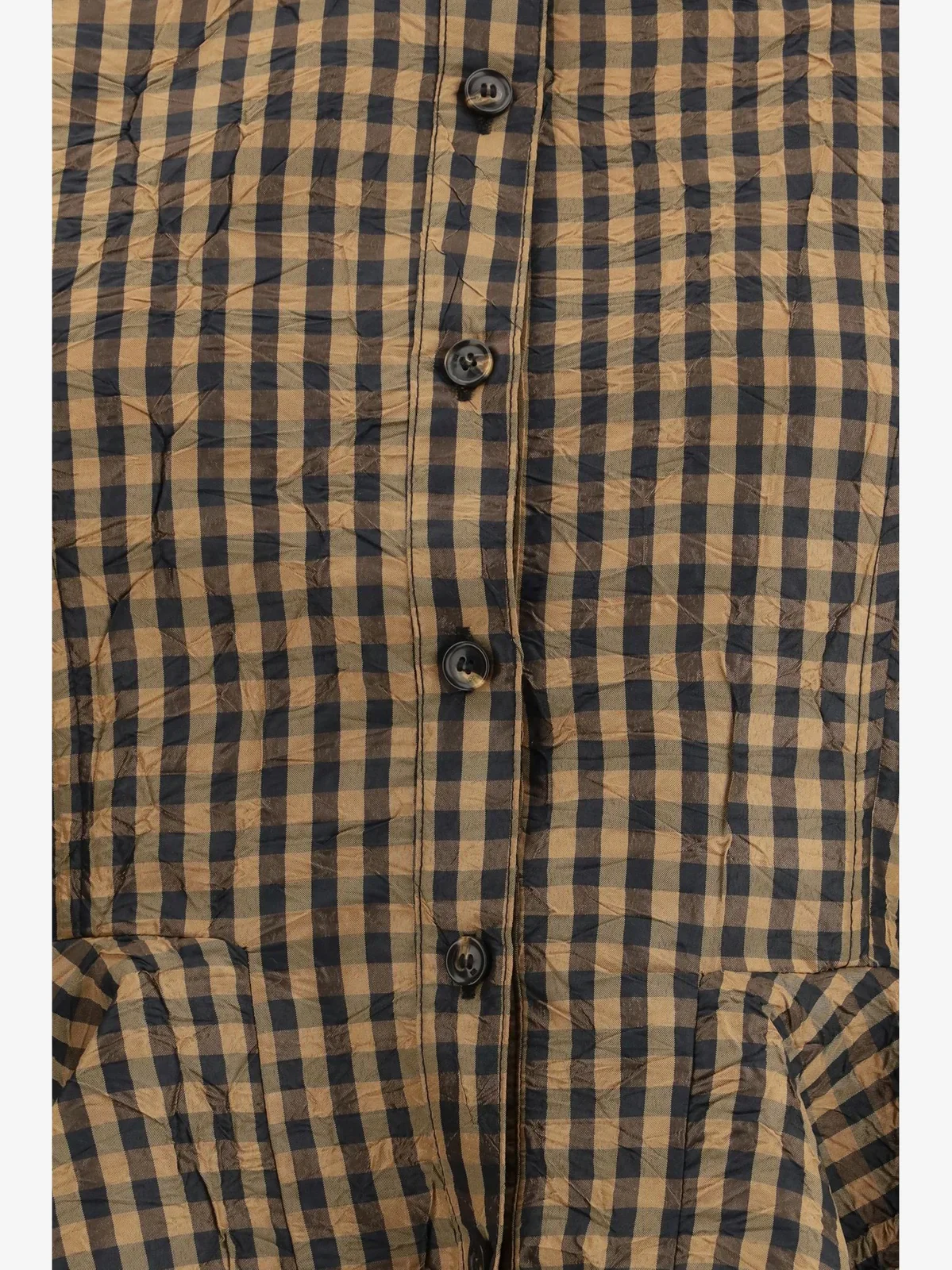 Camisa Crinkled Taffeta Check Peplum - Image 2