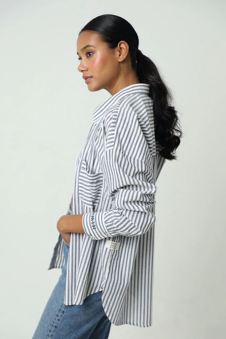 Camisa Demeter Rayas Azul - Image 2