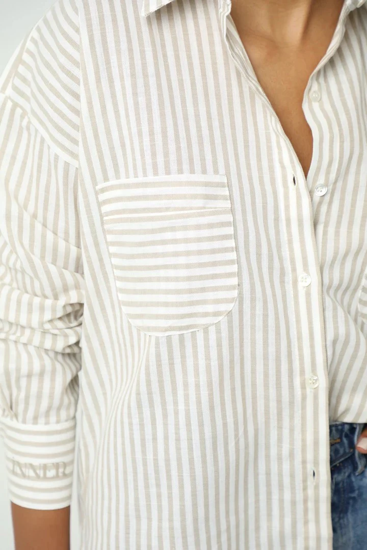 Camisa Demeter Rayas Khaky - Image 3
