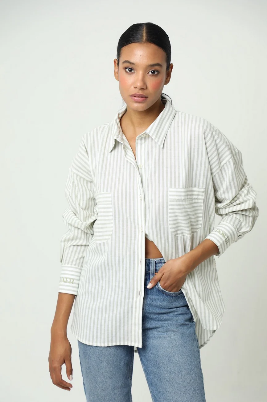 Camisa Demeter Rayas Verde
