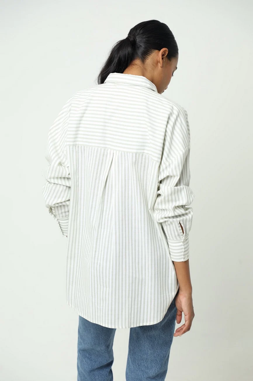 Camisa Demeter Rayas Verde - Image 2