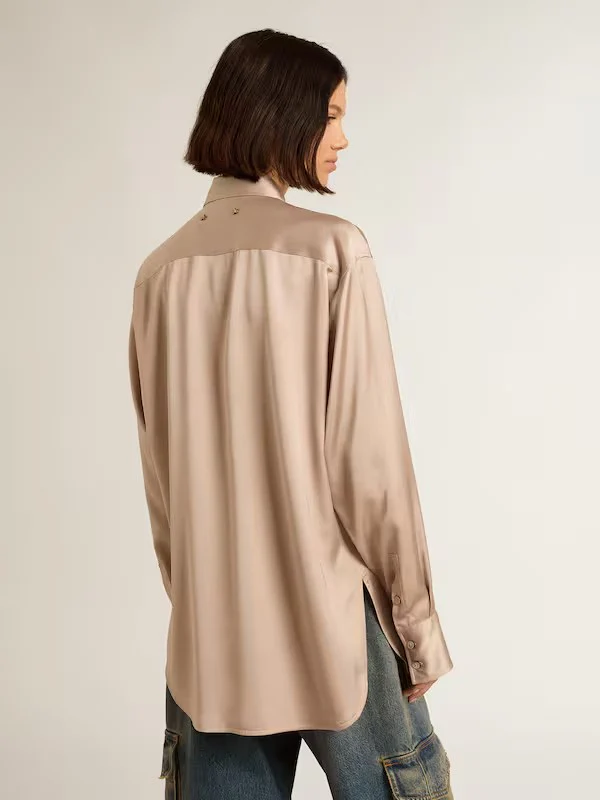 Camisa Golden Goose Mujer Journey Boyfriend Fluid - Image 4