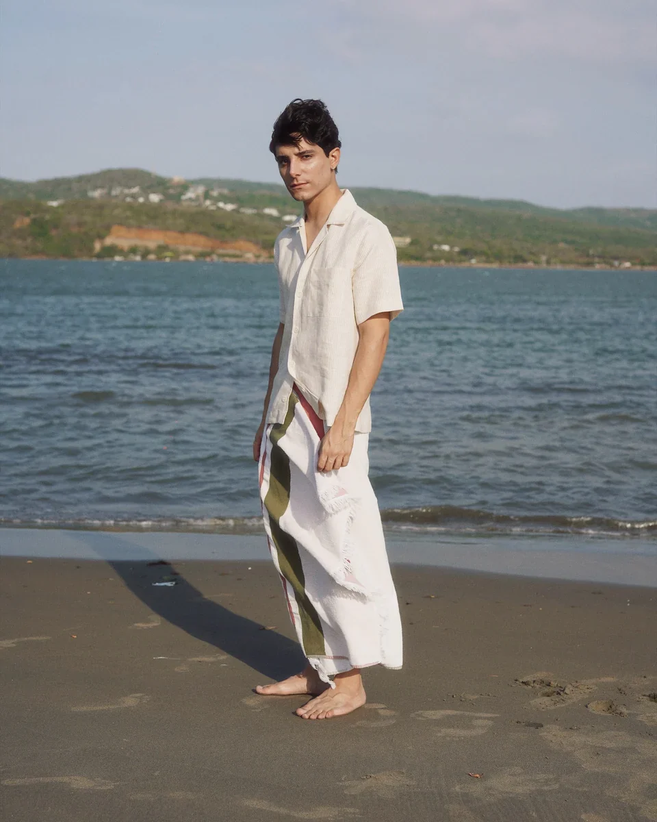 Camisa Portofino Beige Stripe - Image 4