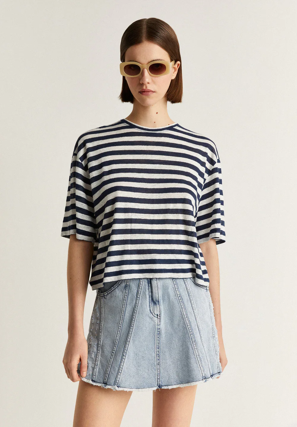 T-Shirt Linen Stripes Tee - Image 2