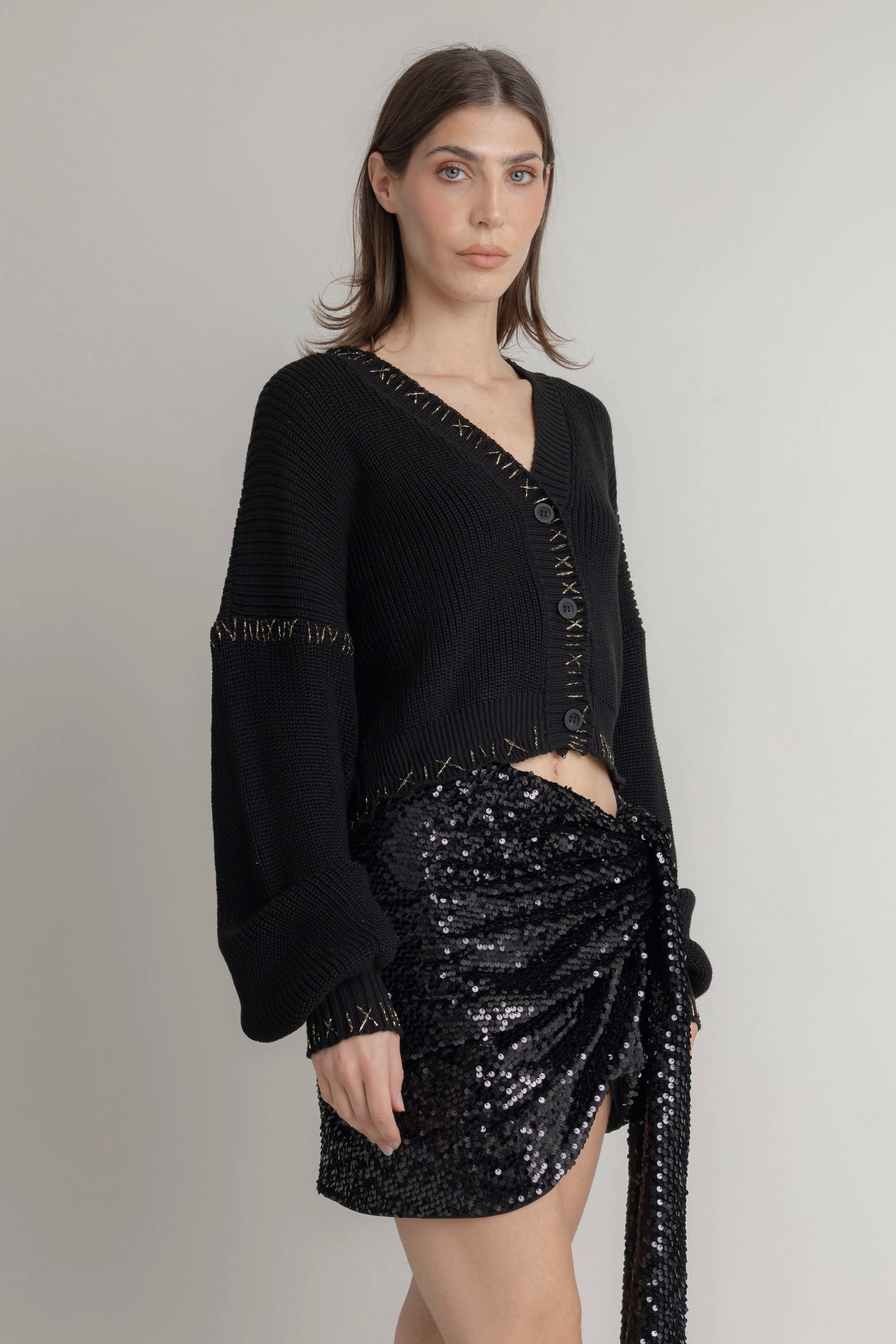 Cardigan Con Bordado