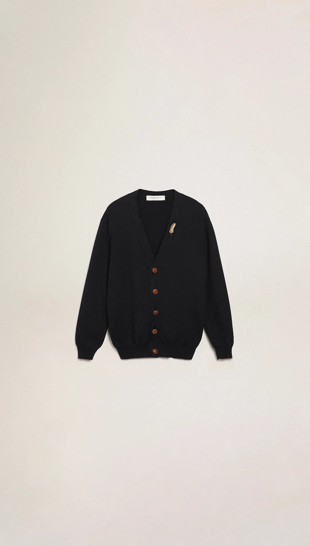 Cardigan Golden Goose Knit Distressed Cotton Hombre - Image 2