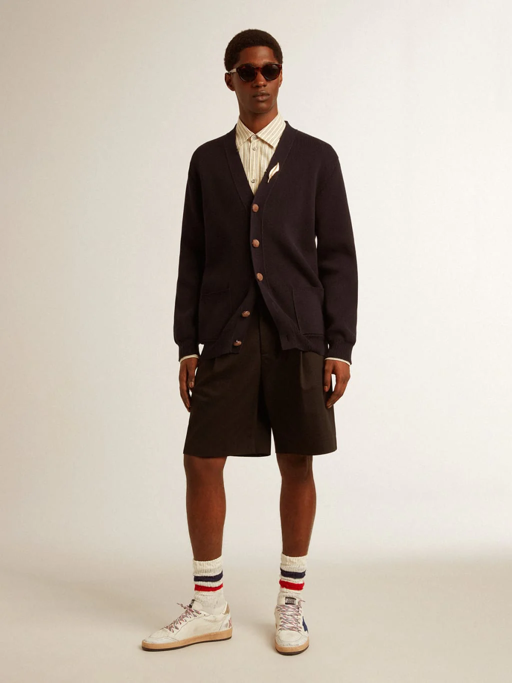 Cardigan Golden Goose Knit Distressed Cotton Hombre - Image 5