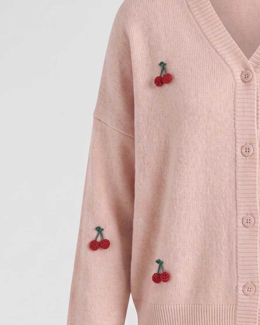 Cardigan Pink Cherry - Image 3