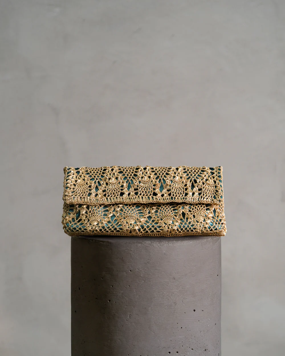 Clutch Pineapple Gold Emerald