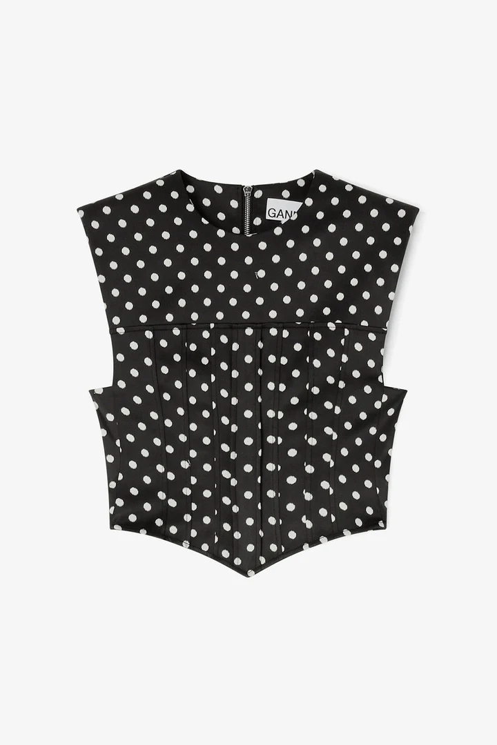 Corset Polka- Dog Satin