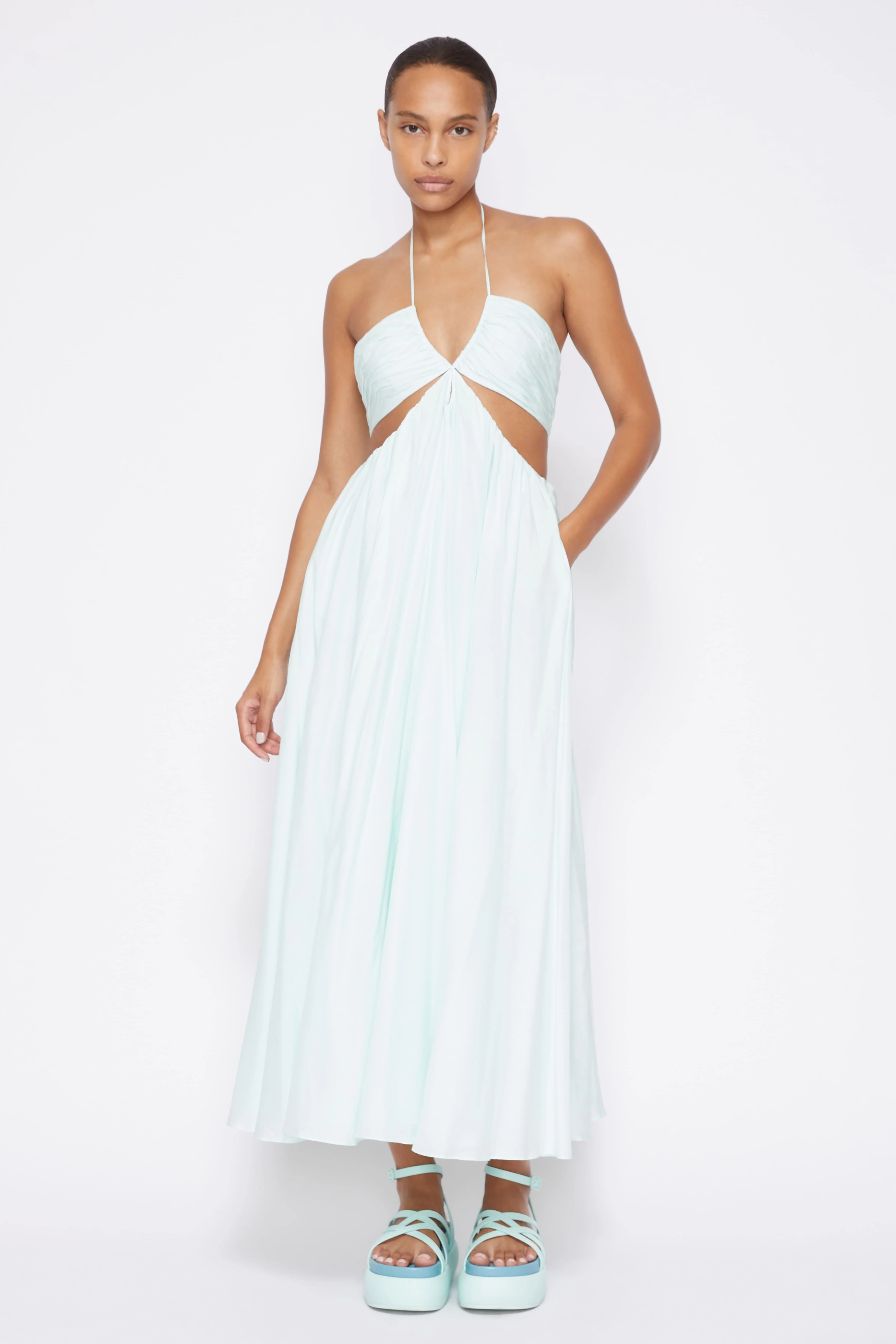 Midi Vestido Cover Up Anita Pearl Trim