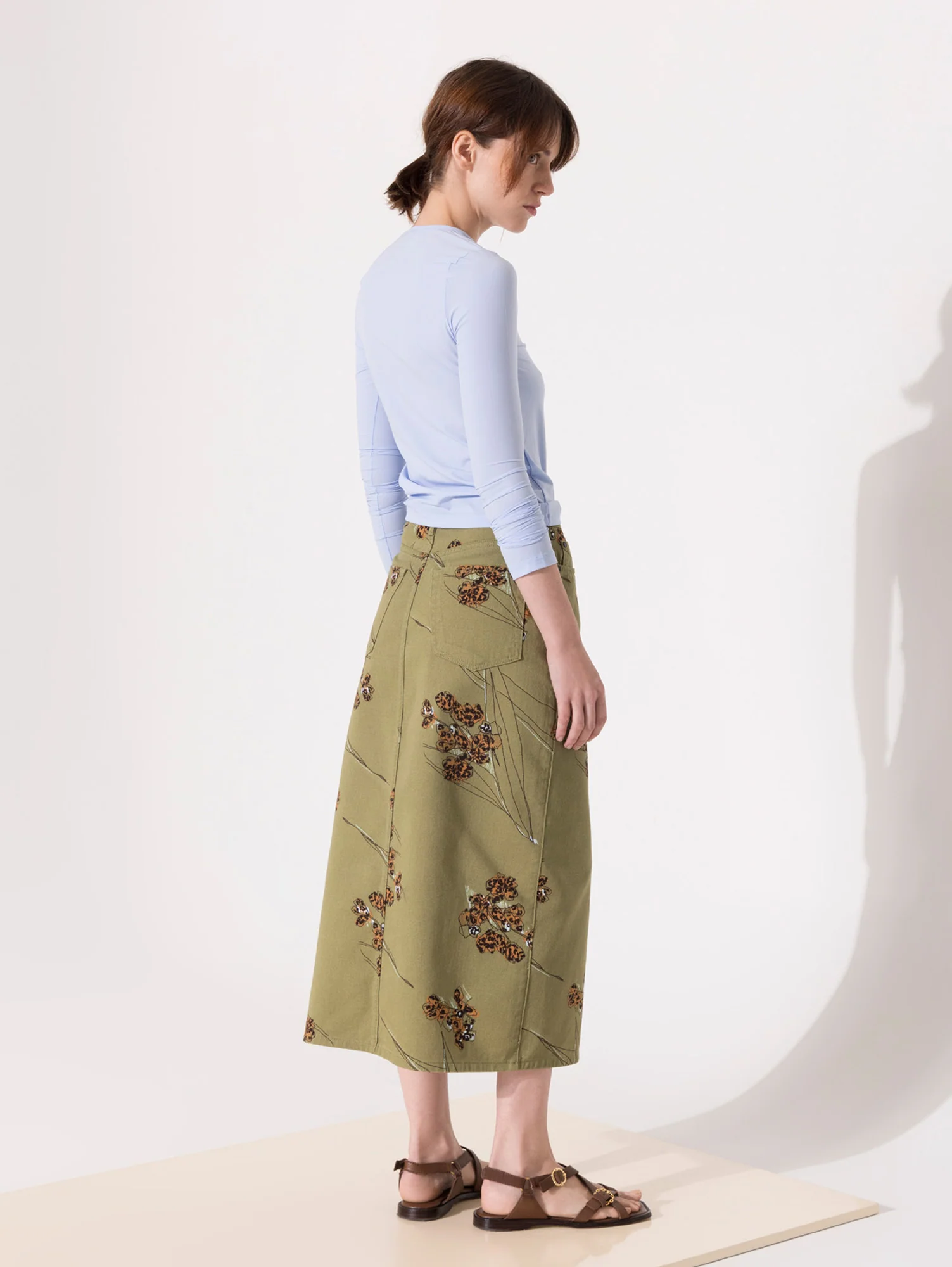 Falda Leaves Midi - Image 2