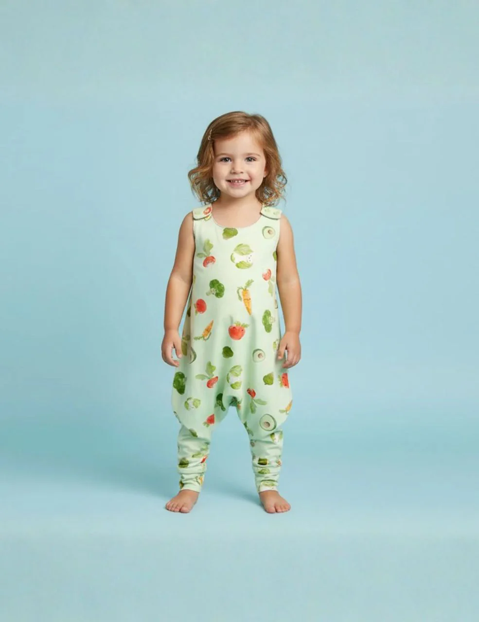 Harem Romper Festa Veggie Green