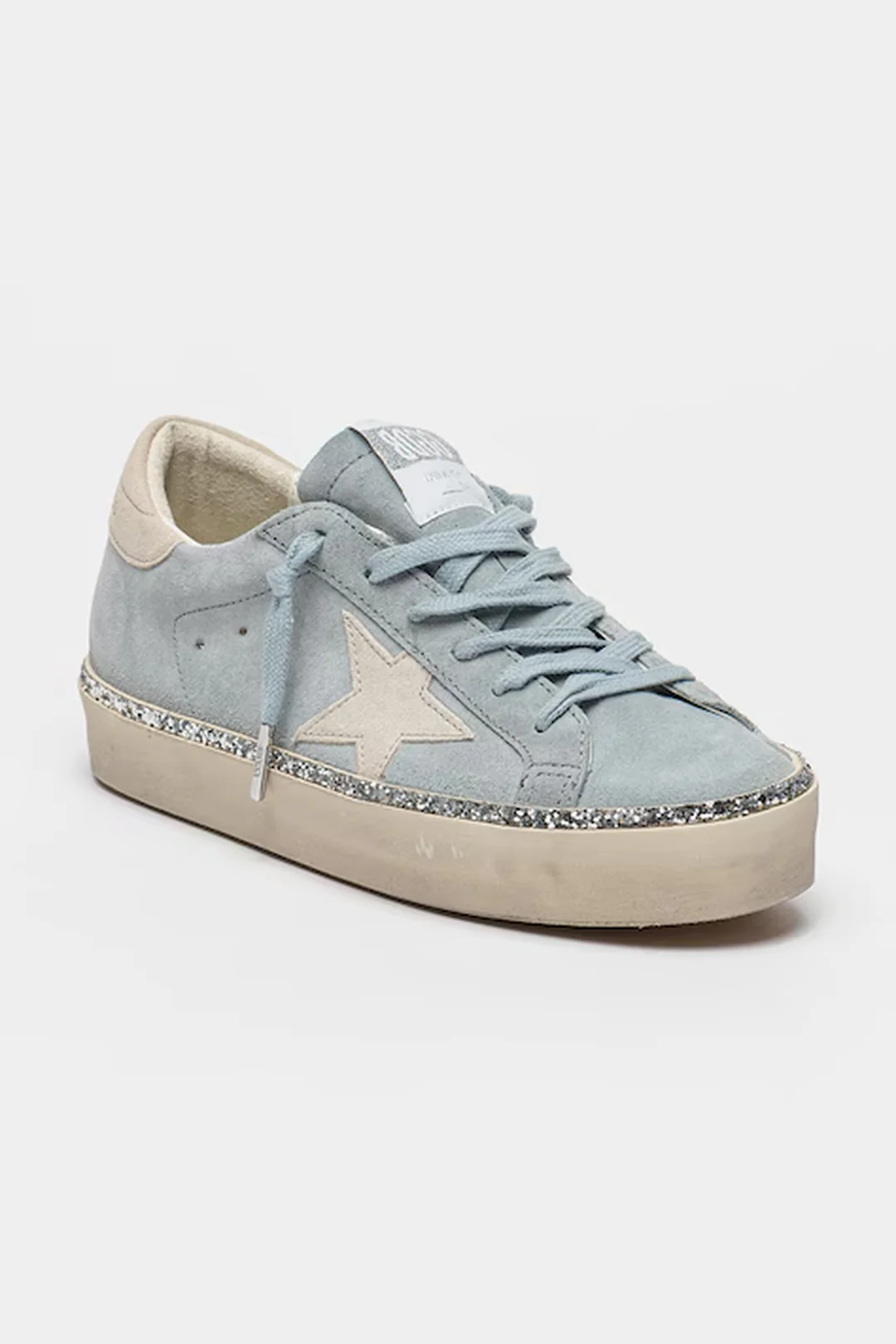 Tenis Golden Goose Hi Star Suede Star And Heel Glitter Mujer - Image 2