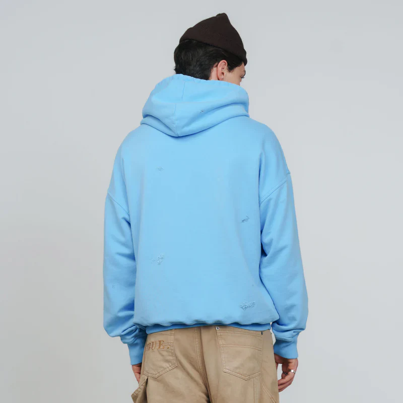 Hoodie Con Capucha Everyday Logo Azul Cielo - Image 3