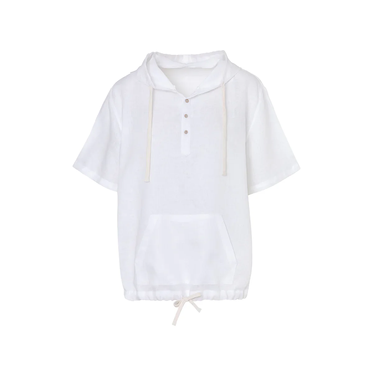 Hoodie Lino Manga Corta