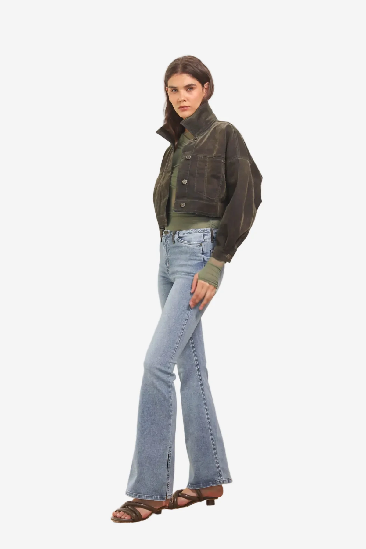 Jean Leia Velvet Military - Image 3