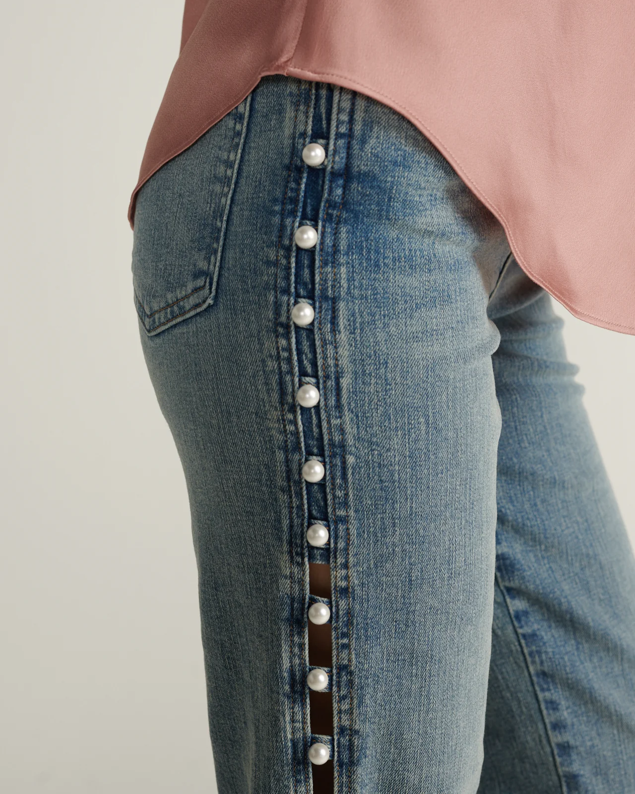 Jeans Amelia Embellished Straight Leg Denim - Image 4