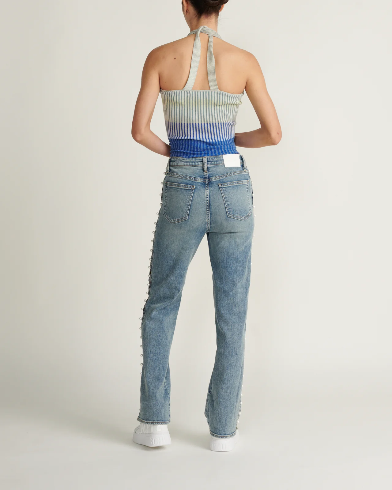 Jeans Amelia Embellished Straight Leg Denim - Image 7