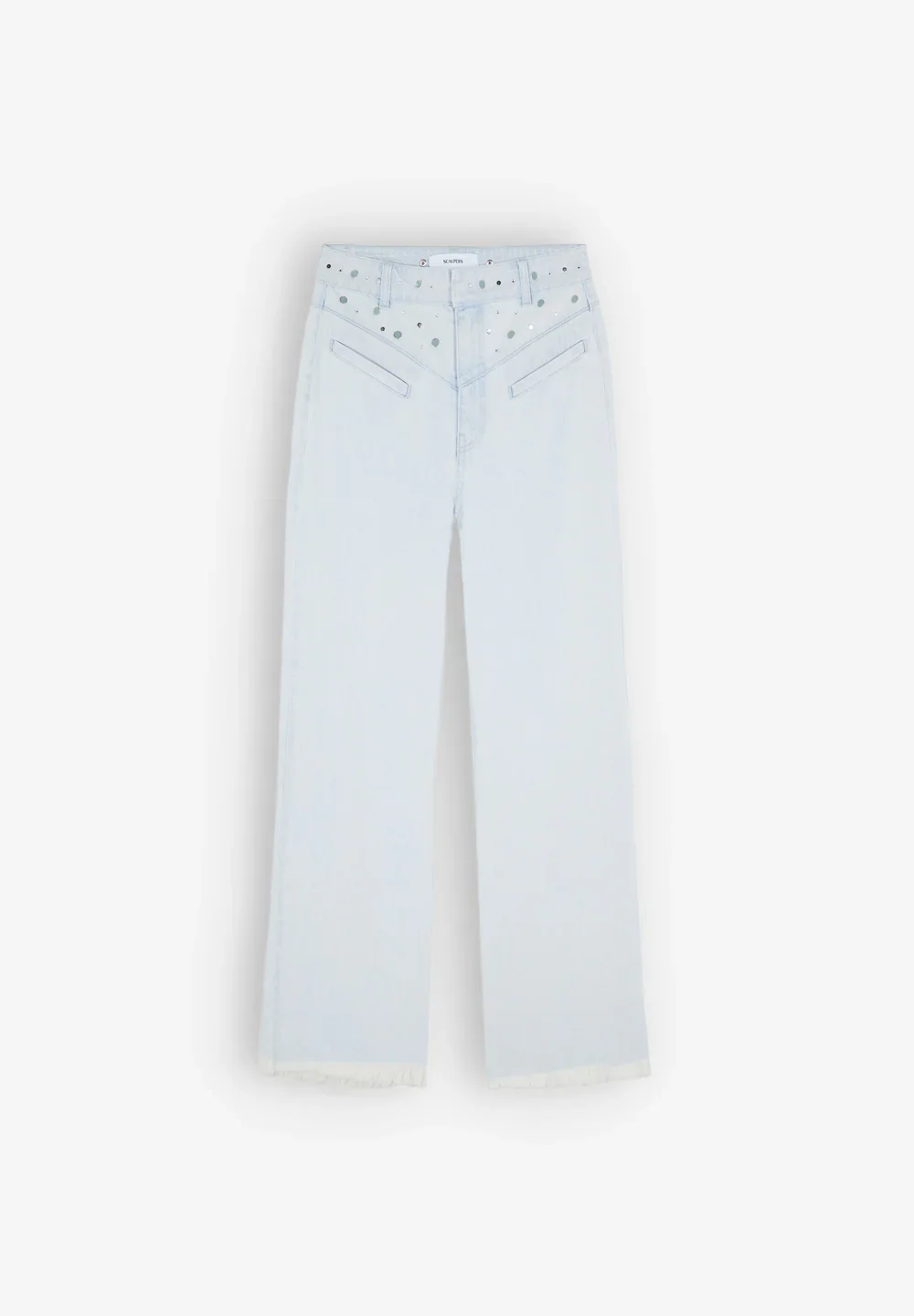 Jeans Culotte Detalle Tachas