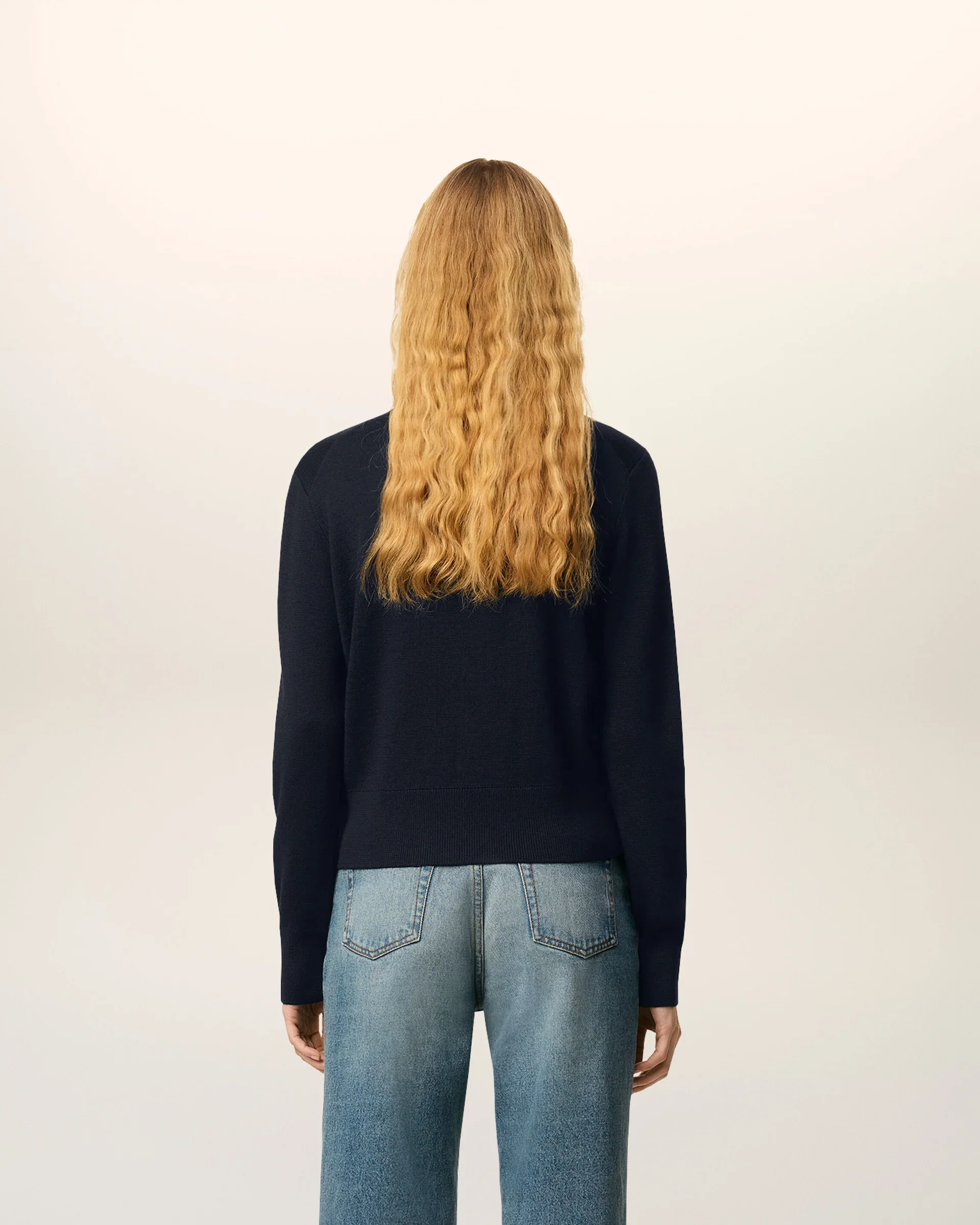 Jersey Crewneck With Contrasted Ami De Coeur Unisex - Image 2