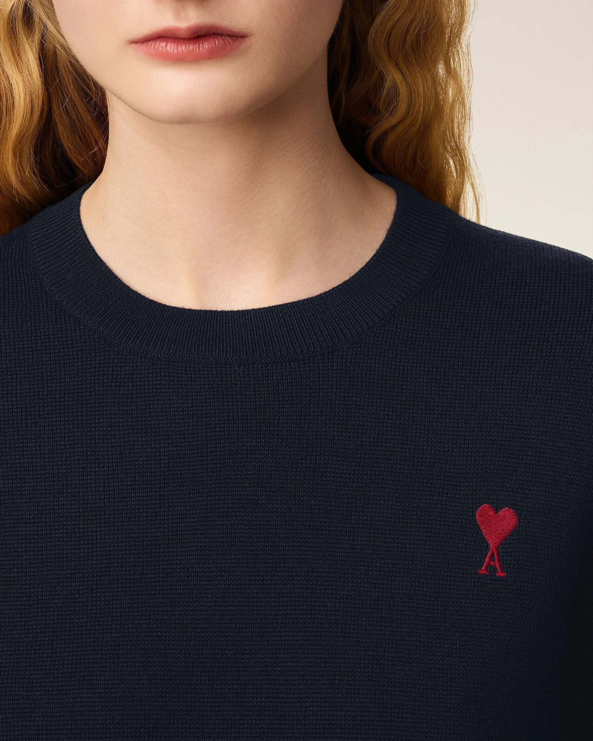 Jersey Crewneck With Contrasted Ami De Coeur Unisex - Image 4