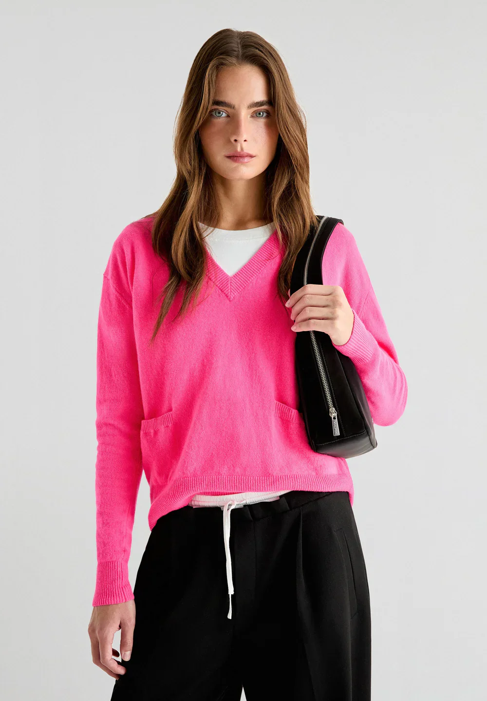 Jersey Joy V Pocket Jumper