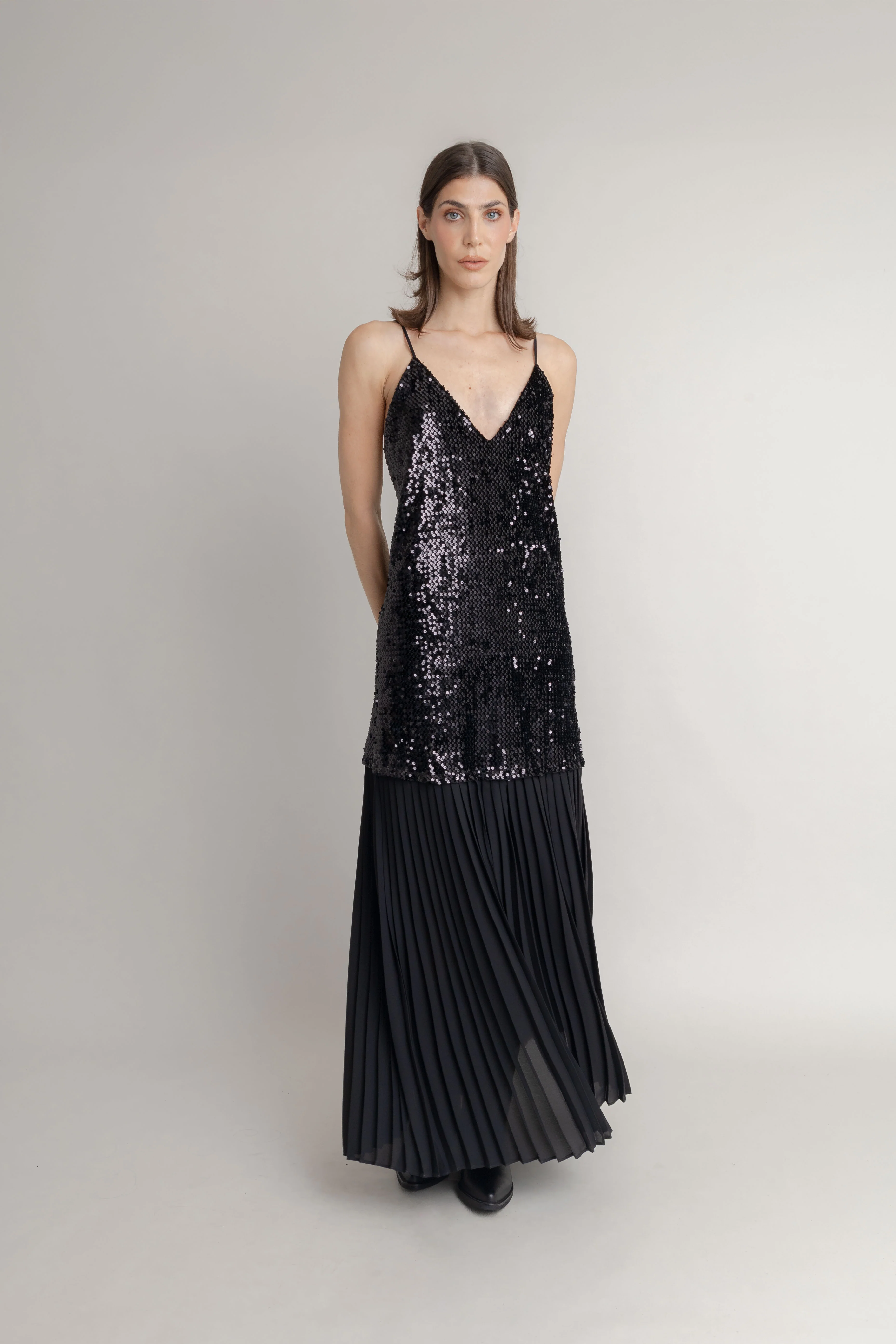 Maxi Vestido Largo Plisado - Image 2
