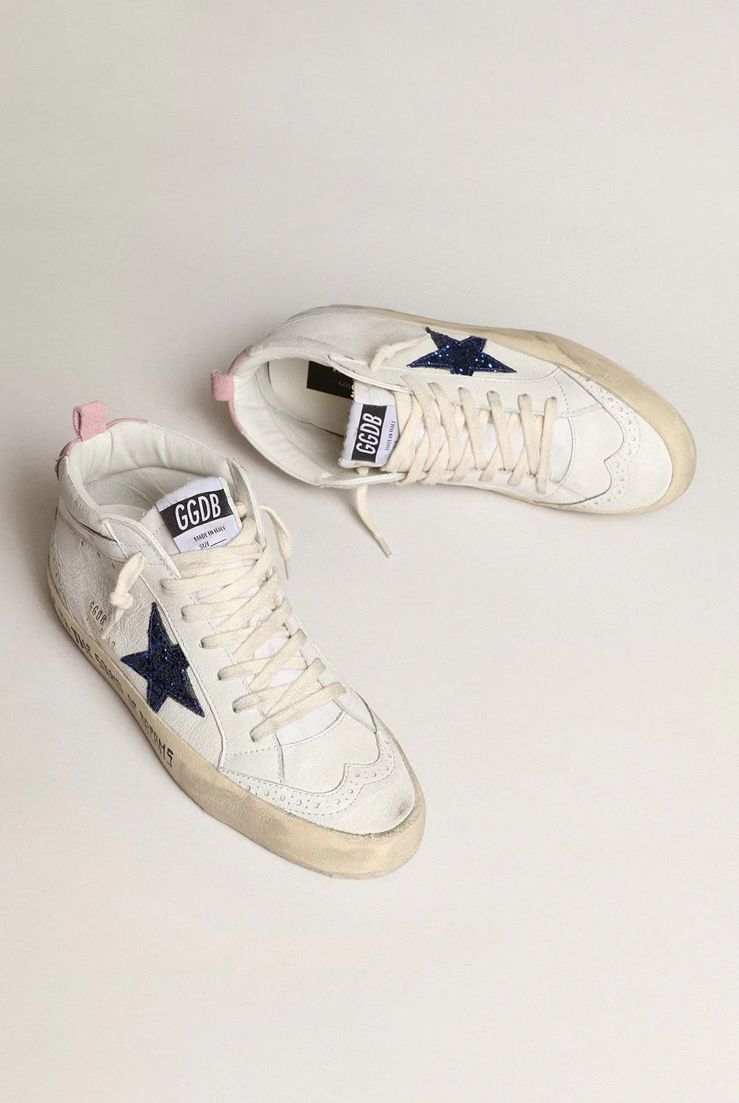 Tenis Golden Goose Mid Star Glitter Heel Signature Mujer - Image 2