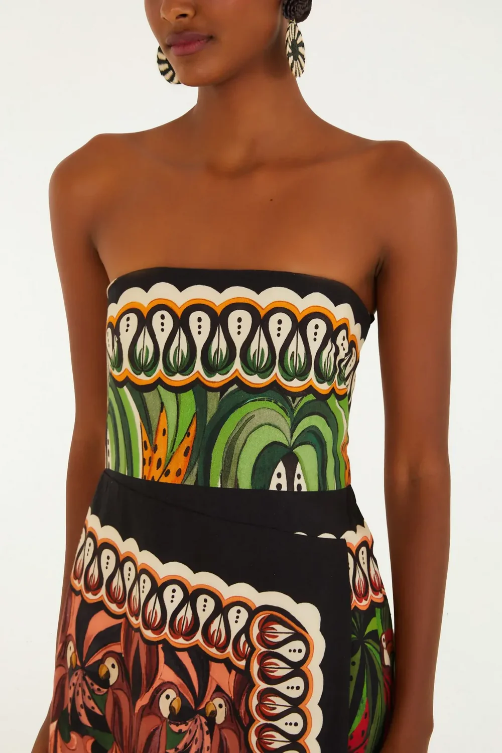 Midi Vestido Lencos Floresta De Onda - Image 2