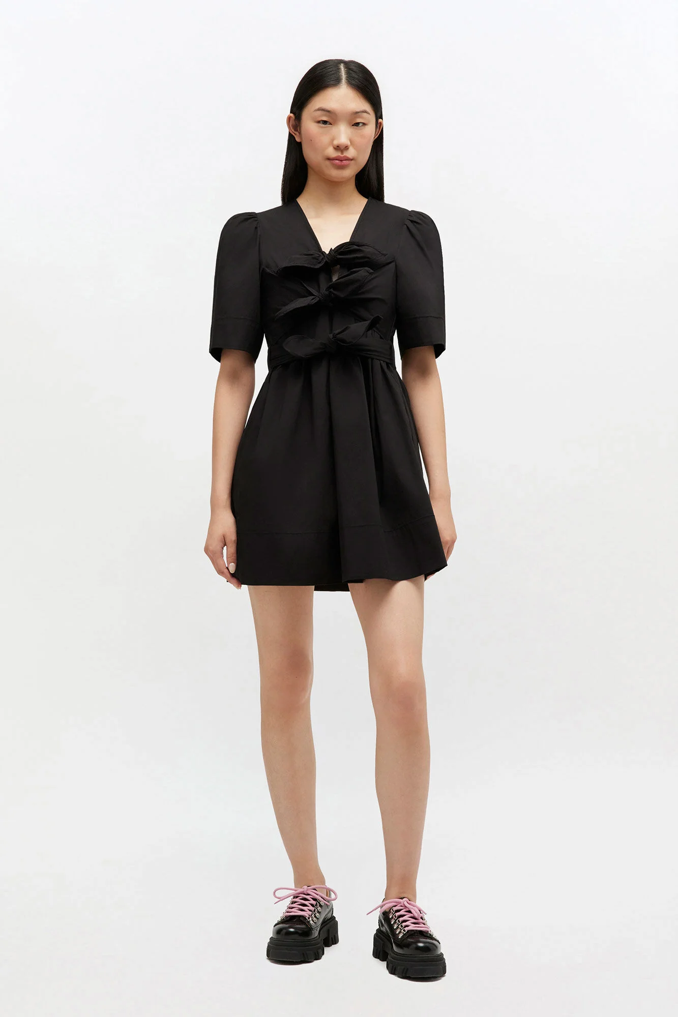 Mini Vestido Tie Strap Stretch Cotton - Image 2