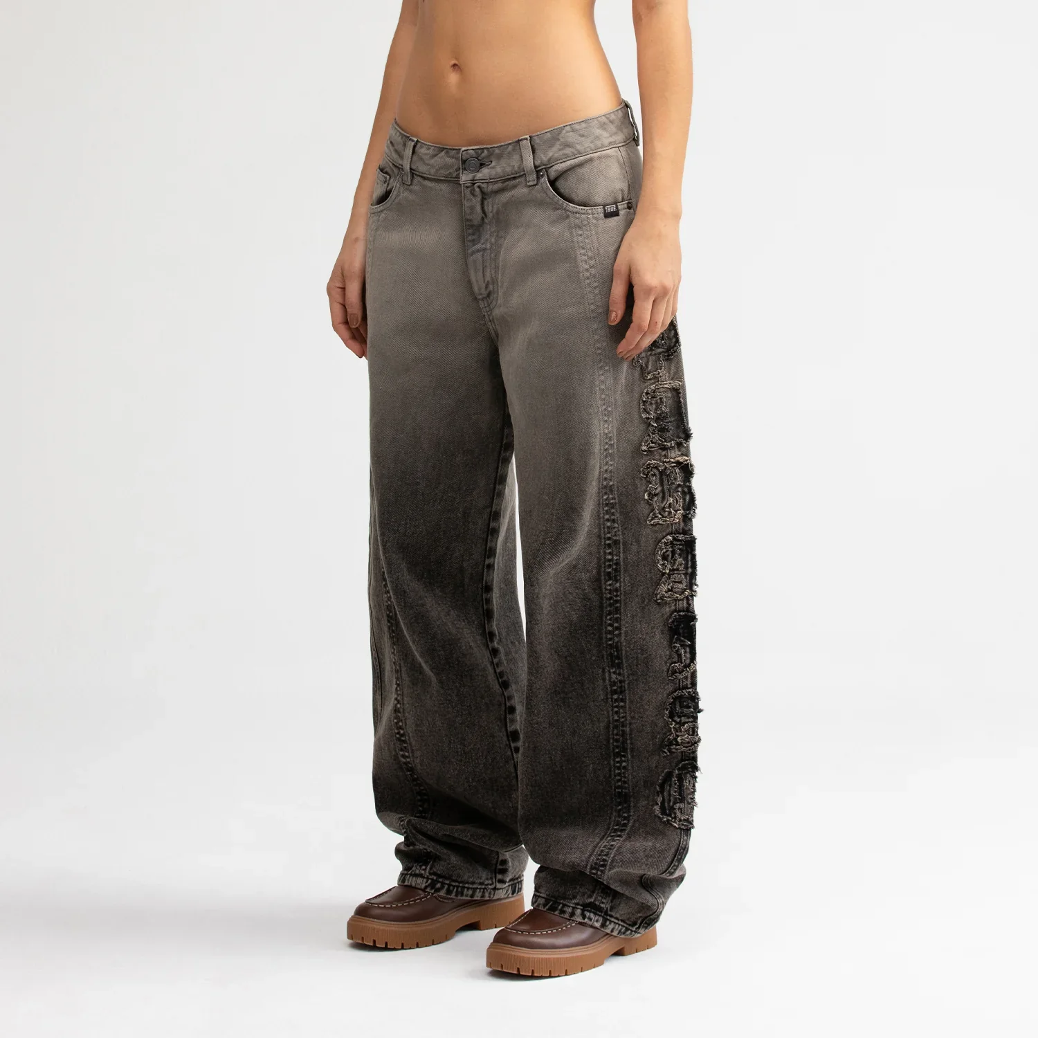 Pantalon Barrel Denim Washed Mujer - Image 2