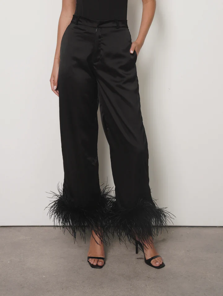 Pantalón De Terciopelo Negro
