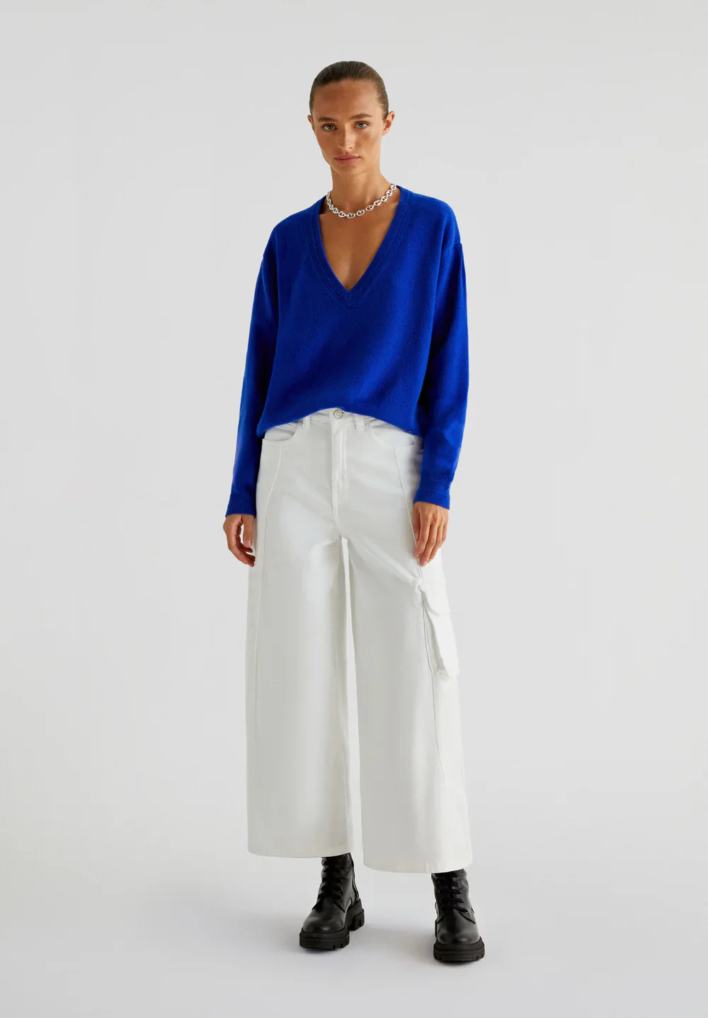 Pantalon Denim Cargo Cullote - Image 2