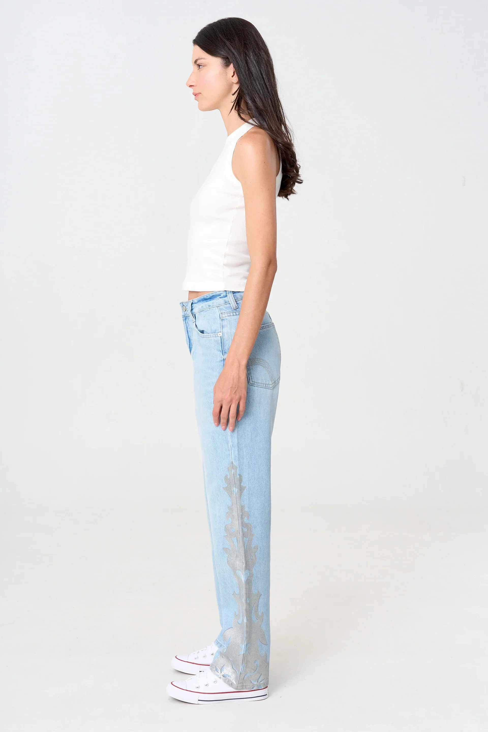Pantalón Estampado Plata - Image 2