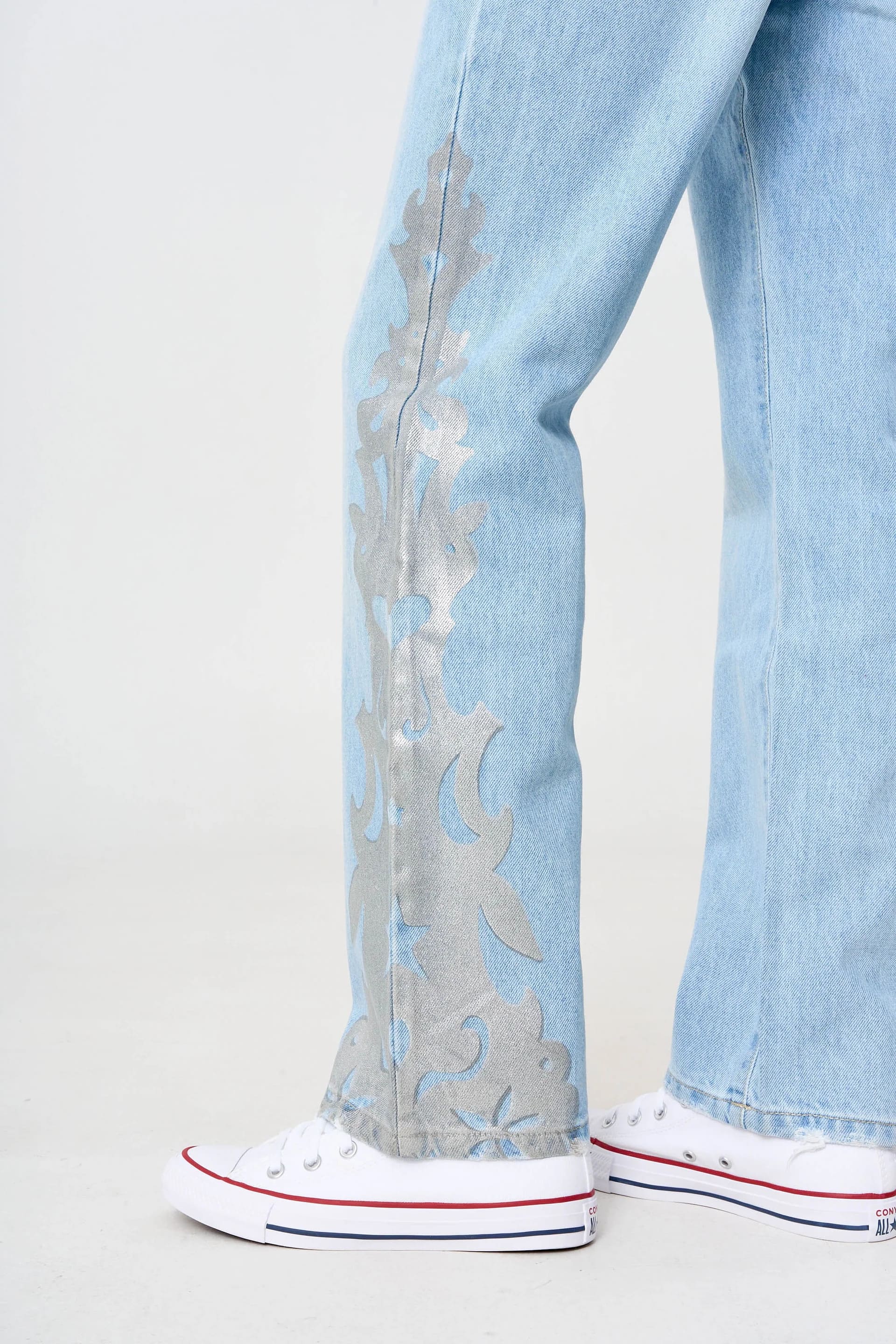 Pantalón Estampado Plata - Image 4