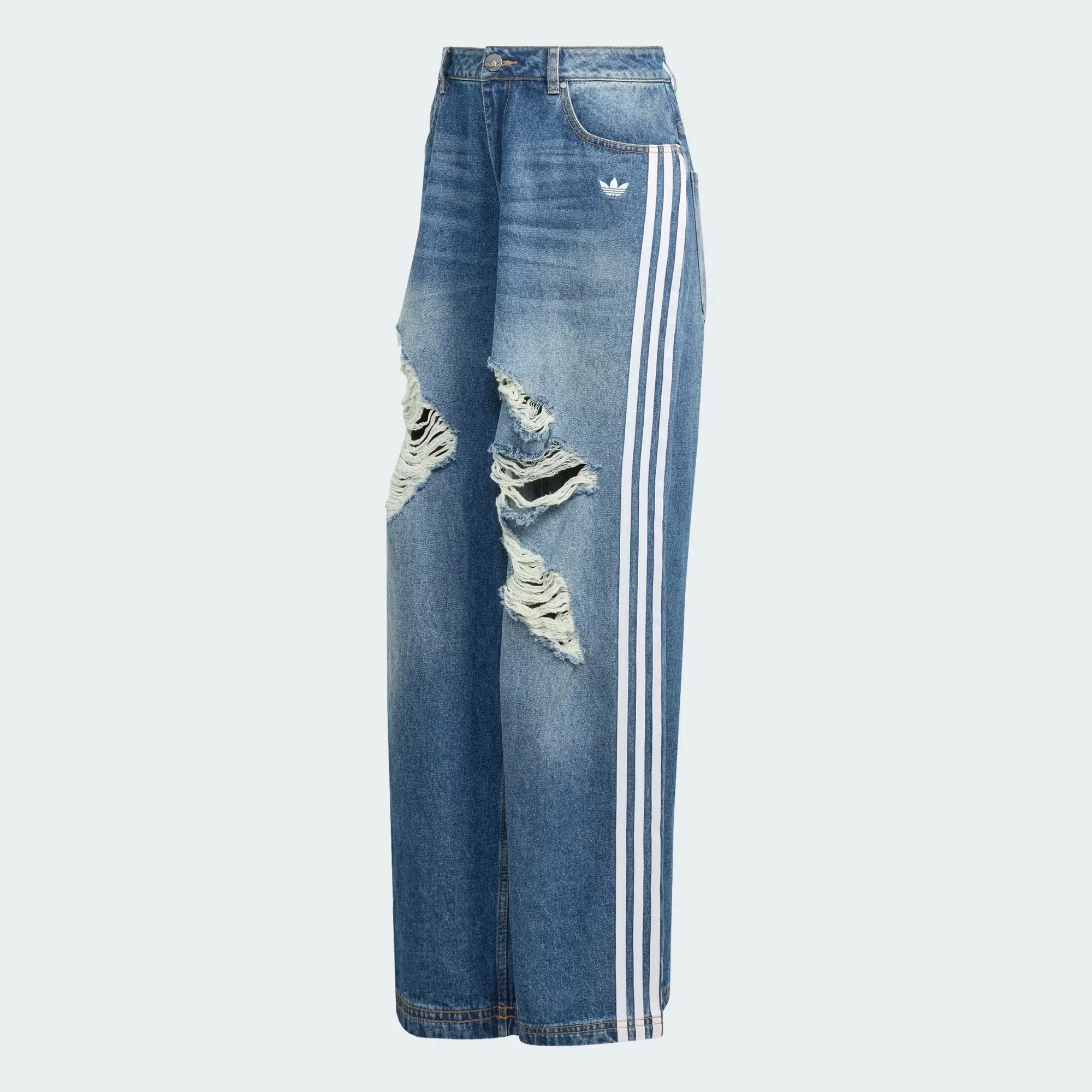 Pantalon Holgado De Mezclilla Desgastados Adidas Originals - Image 5