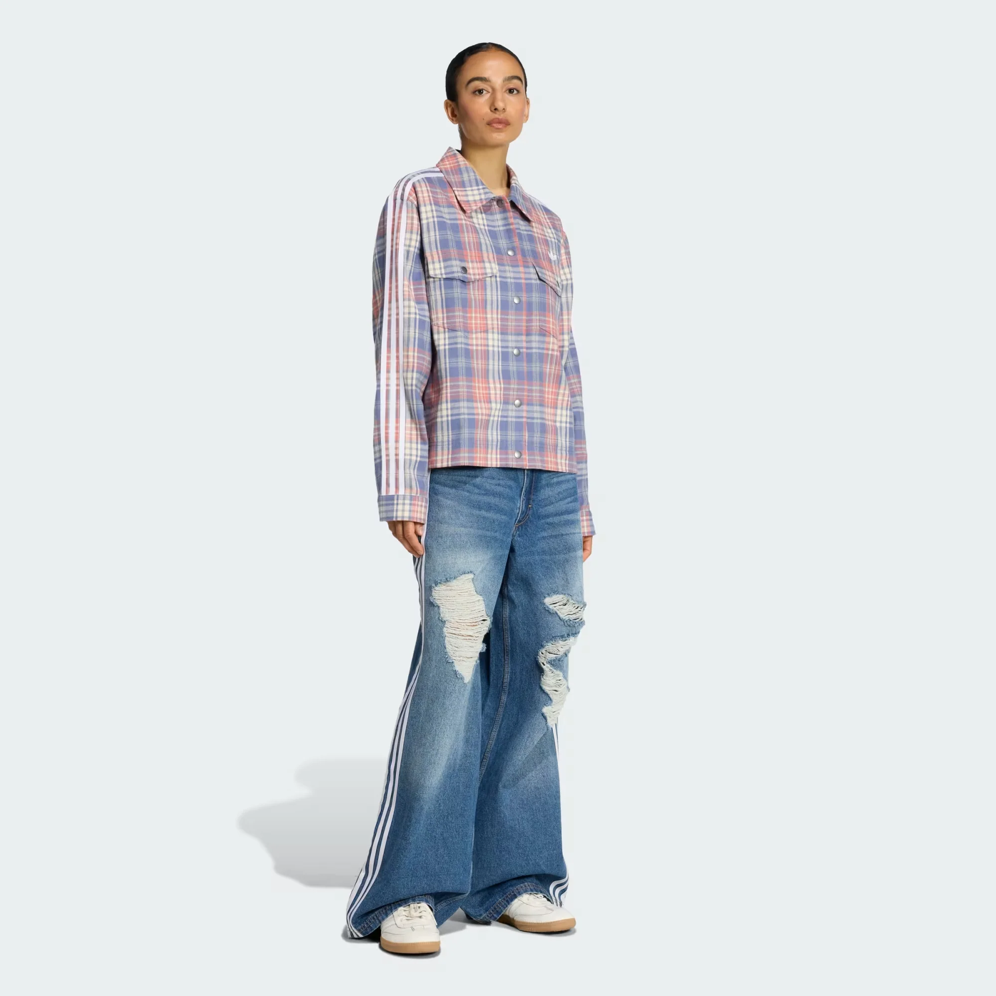 Pantalon Holgado De Mezclilla Desgastados Adidas Originals - Image 6