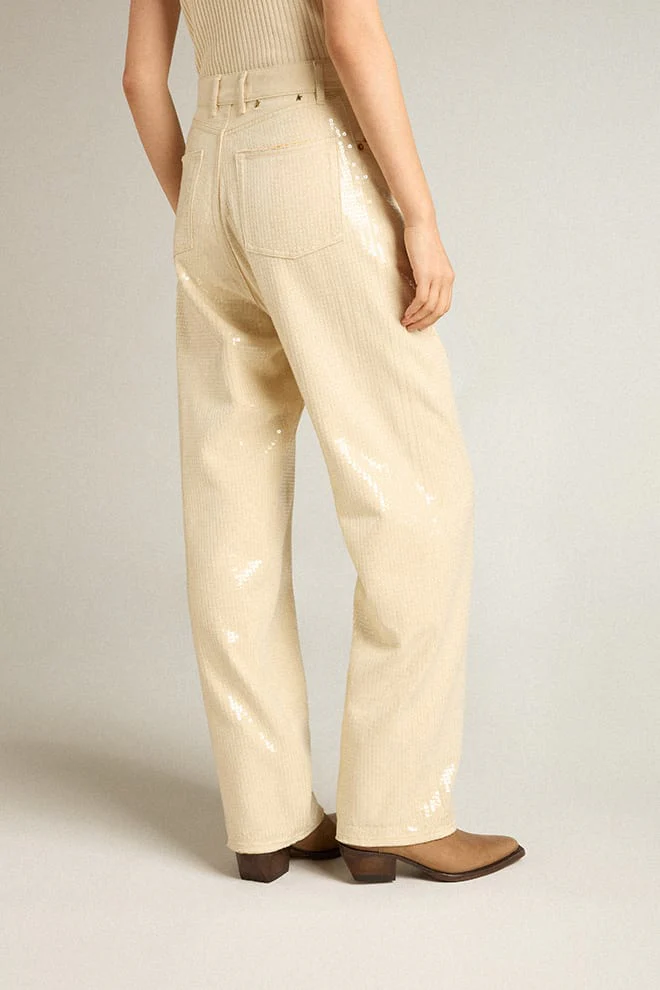 Pantalón Journey Kim Denim Sequins Embroidered Mujer - Image 4