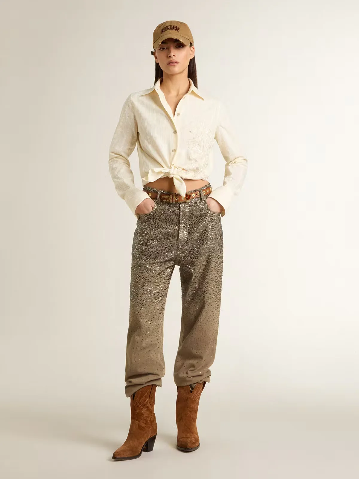 Pantalon Kim Denim Sky Wash With Crystal - Image 6