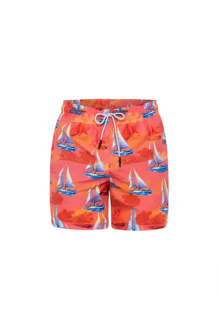 Pantaloneta Sailboats Orange